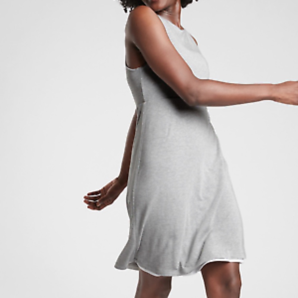 Athleta Reversible Santorini Dress Gray/ White S NWT